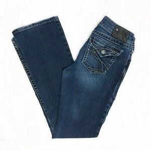 Silver Suki Surplus Flap Pocket Boot Cut Jeans